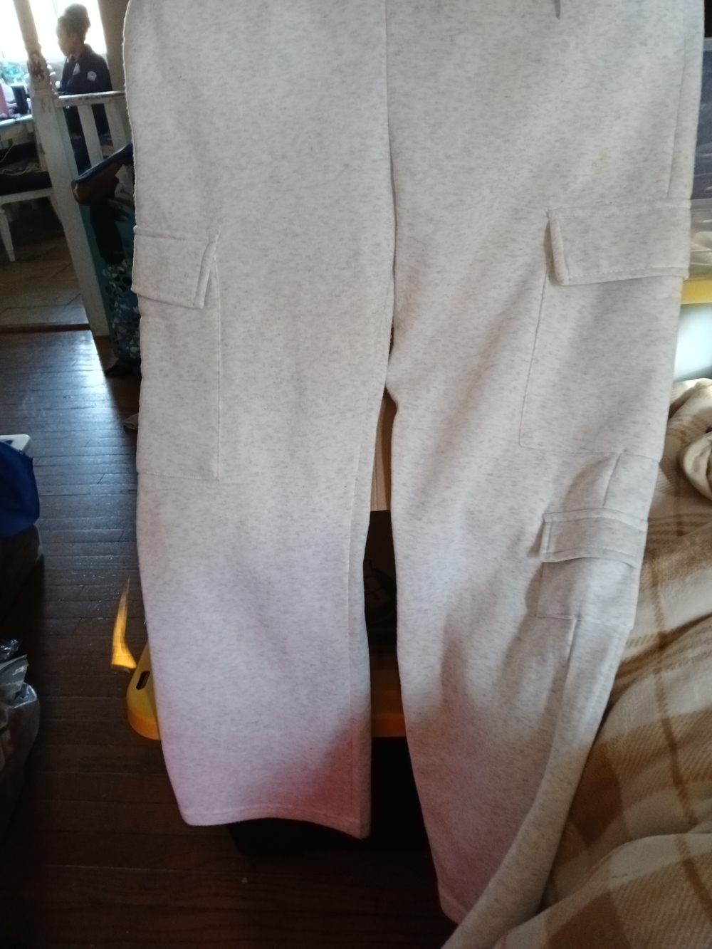 Sugarkiss XL 21in Waist Light Gray Cargo Sweatpants